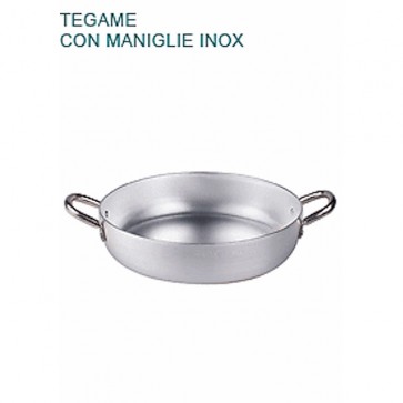 TEGAME In Alluminio Ø cm 28X6,5H Padella Bassa 2 mm Professionale Pentole Agnelli 07 23