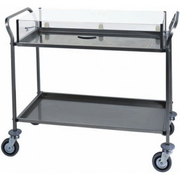 Carrello Servizio dolci formaggi antipasti professionale 3 piani INOX cupola plx