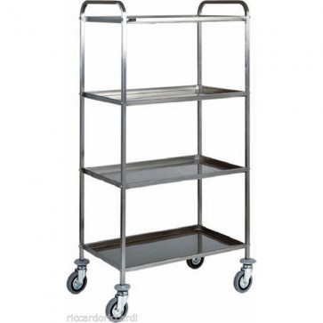 CARRELLO DI SERVIZIO cm 84X50X172H 4 PIANI Professionale inox multiservizio