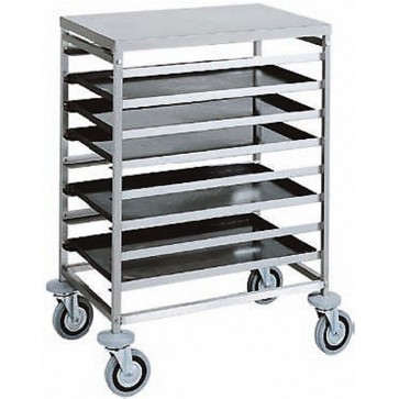 CARRELLO PORTA 8 TEGLIE cm 60X40 Per Pasticceria Portavassoi Professionale