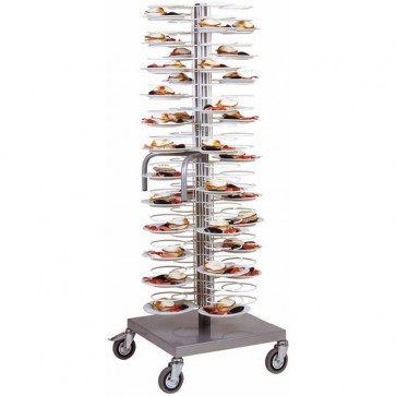 CARRELLO PORTAPIATTI cm 70X70X175H Portata 96 piatti Ø cm 25/31 Su Ruote Porta