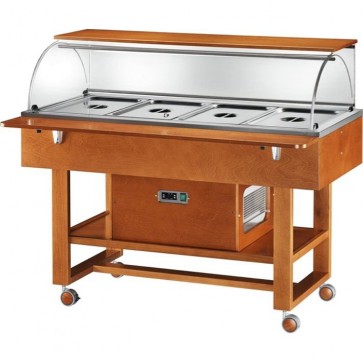 ESPOSITORE REFRIGERATO professionale cibi freddi legno PER BUFFET ristoranti 