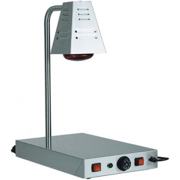 PIANO CALDO cm 33X58X68H ACCIAIO 1 lampada Infrarossi Professionale Mantenimento