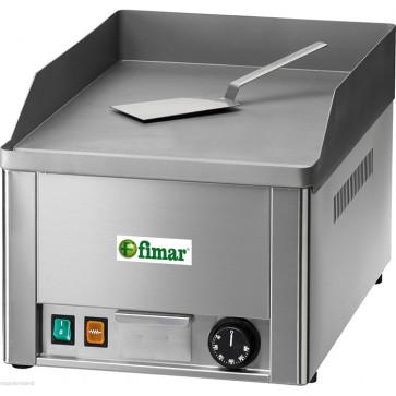 Fry top elettrico singolo piastra liscia in ferro bistecchiera professionale ghisa hamburger carne pub bar chiosco liscio MF V 230