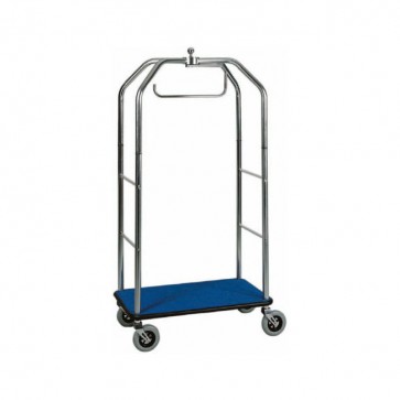 CARRELLO PORTA VALIGIE Cromato cm 95x55x190H Appendi Abiti Professionale Valige