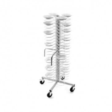 CARRELLO PORTAPIATTI cm 60X60X173H Portata 96 piatti Ø cm 18/23 Su Ruote Porta