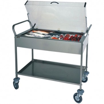 Carrello refrigerato cm 108X57X104H con 8 piastre eutettiche professionale esposizione antipasti