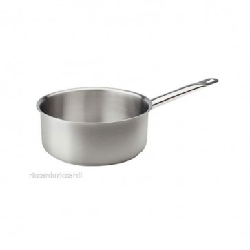 CASSERUOLA BASSA inox 18/10 Ø cm 16X7,5H 1 MANICO Professionale Pentole Agnelli 02 22