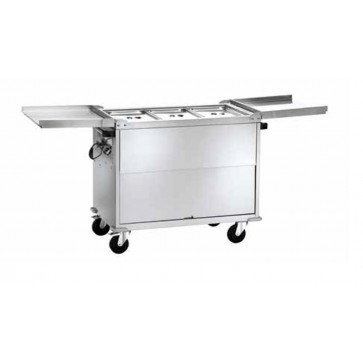 CARRELLO TERMICO BAGNOMARIA Acciao inox Cucine professionale 3 bacinelle HOTEL