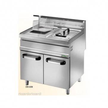 Friggitrice a Gas professionale per pub bar paninoteche ristoranti 20+20 Litri