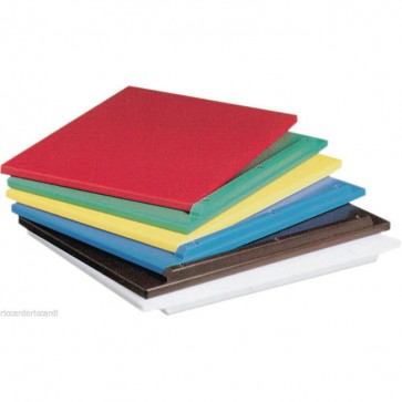 KIT 6 TAGLIERI IN POLIETILENE CM 60X40X2H bianco marrone blu giallo verde rosso