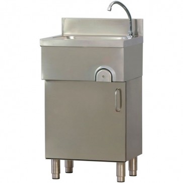 Lavamani su mobile comando a ginocchio cm 50x40x85H acciaio inox lava mani