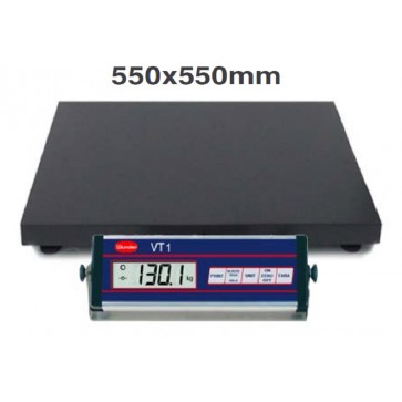 Bilancia elettronica Kg 60/150 div. g 20/50 piatto cm 55X55 VT1