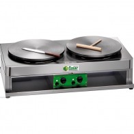 Crepiera a gas doppia diam. cm 40 professionale crepes creperia crepiere GPL