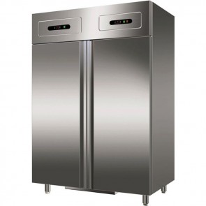 Armadio frigorifero combinato 2 porte 507+507 lt -2+8 C -18/-22 C ventilato Bar professionale