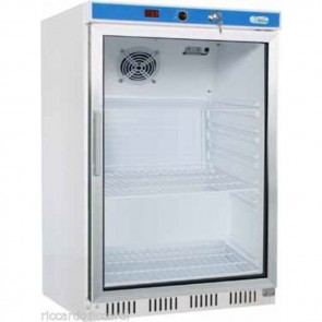 ARMADIO FRIGORIFERO 1 ANTA VETRO +2/+8 C BIANCO frigoriferi professionali 130 Lt