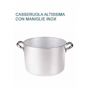 CASSERUOLA ALTISSIMA Alluminio Ø cm 18X13H 2 MANICI Professionale Pentole Agnelli 07 23