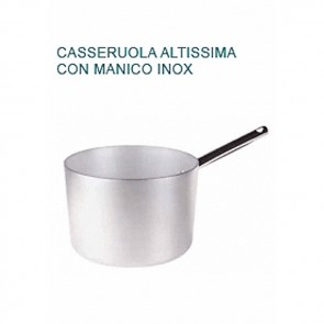 CASSERUOLA ALTISSIMA Alluminio Ø cm 14X10H 1 MANICO Professionale Pentole Agnelli 07 23