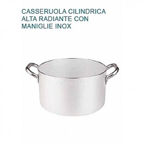 CASSERUOLA Alluminio 5 Ø cm 18X10H Radiante 2 Manici Professionale Pentole Agnelli 07 23