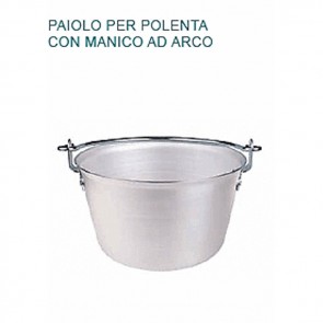 PAIOLO POLENTA Alluminio Ø cm 52X38H MANICO ARCO Professionale Pentole Agnelli 01 24