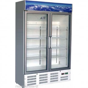 Vetrina refrigerata 2 ANTE vetro +2/+8 C BIANCA frigoriferi professionali 620 L