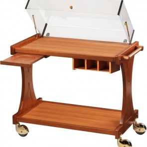 Carrello Servizio dolci formaggi antipasti ristoranti professionale 106x55 legno tinto noce