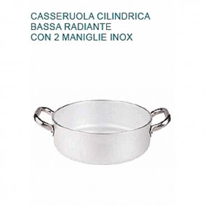 CASSERUOLA Alluminio 5 Øcm45X15H Radiante 2 Manici Professionale Pentole Agnelli