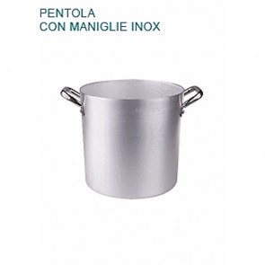 PENTOLA In Alluminio Ø cm 22 X20H 2 MANICI Spessore mm 2 Padella Pentole Agnelli 07 23