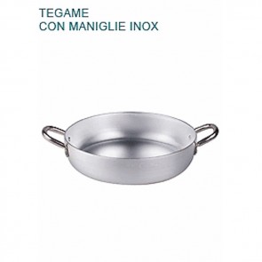 TEGAME In Alluminio Ø cm 40X8H Padella Bassa 2 mm Professionale Pentole Agnelli 07 23