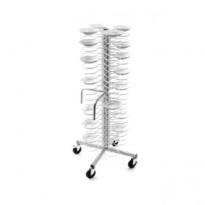 CARRELLO PORTAPIATTI cm 70X70X173H Portata 96 piatti Ø cm 25/31 Su Ruote Porta