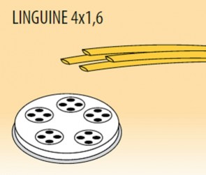 Trafila linguine mm 4x1,6 in lega ottone bronzo per macchina pasta Fimar MPF1,5N