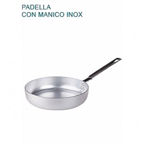 PADELLA BASSA In Alluminio Ø cm32X6,5H Con 1 MANICO mm 2 Saltare Pentole Agnelli 07 23